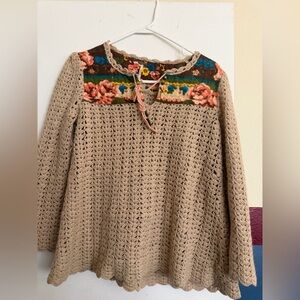 Free People Crochet Sweater